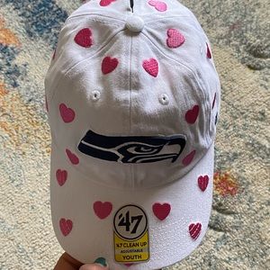 Girls Youth Pink Seattle Seahawks Adjustable Hat